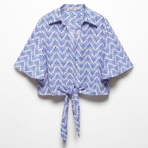 Mango knot printed shirt
